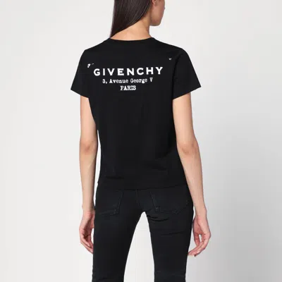 Givenchy Black Cotton Jersey Crewneck T-shirt In Black