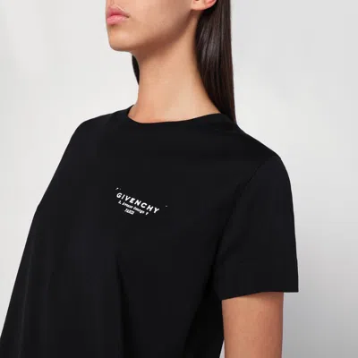 Givenchy Black Cotton Jersey Crewneck T-shirt In Black