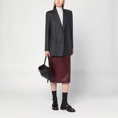Blazé Milano Grey Wool Double-breasted Blazer