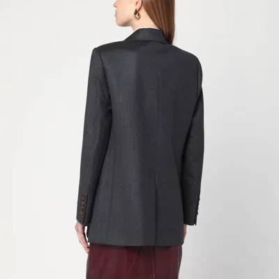 Blazé Milano Grey Wool Double-breasted Blazer