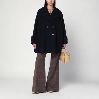 Chloé Double Breasted Wool Coat Coats And Trench Coats Blue