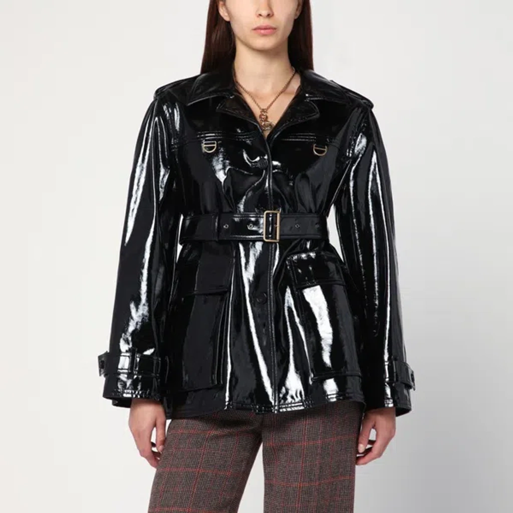 【関税&送料込】Chloe Black Glossy Cotton Canvas Jacket Chloé Black Glossy Cotton Canvas Jacket | ModeSens