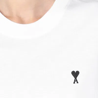 Ami Alexandre Mattiussi Ami Paris Ami Paris De Coeur Cotton T-shirt In White