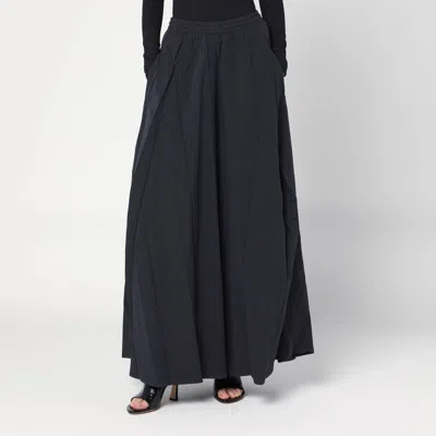 Balenciaga Black Washed Cotton Maxi Skirt