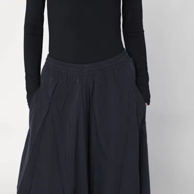 Balenciaga Black Washed Cotton Maxi Skirt