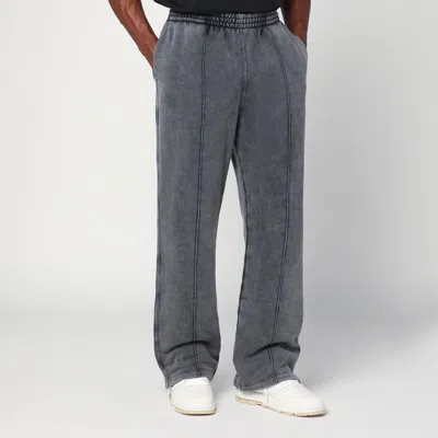 Represent Faded Black Cotton Jogger Pants In Gray