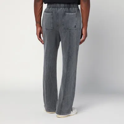 Represent Faded Black Cotton Jogger Pants In Gray