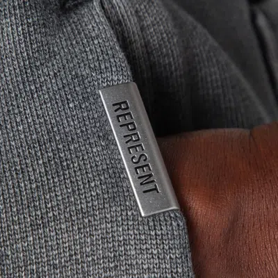 Represent Faded Black Cotton Jogger Pants In Gray