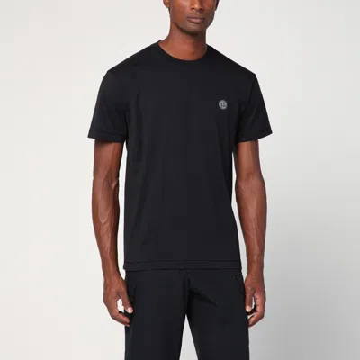 Stone Island Logo Patch T-shirt In Black