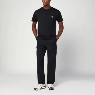 Stone Island Logo Patch T-shirt In Black
