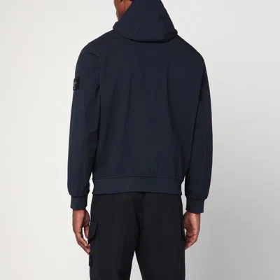 Stone Island Men Soft Shell-r Technology Logo Jacket In Blue