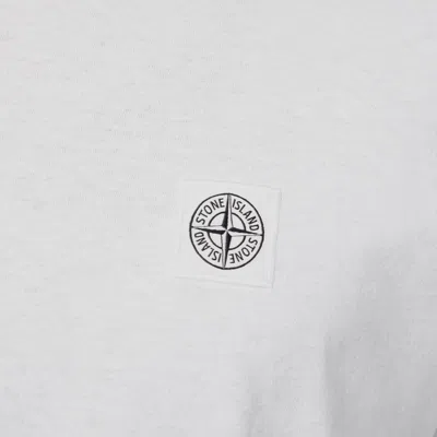 Stone Island Embroidered Cotton Jersey T-shirt In White