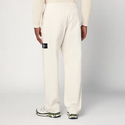 Stone Island Relaxed Gabardine Chino Trousers In White