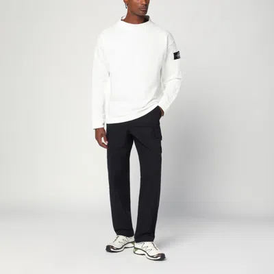 Stone Island Compass-badge Jersey-knit Jumper In White