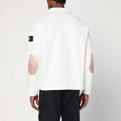 Stone Island Compass-badge Jersey-knit Jumper In White