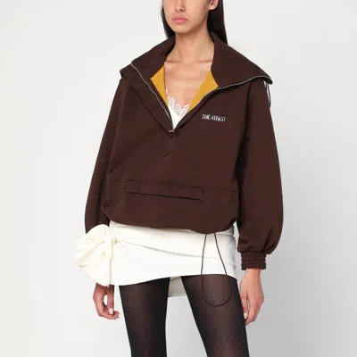 Attico Brown Cotton Sweatshirt With Logo