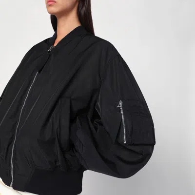 Attico Black Anja Zip Bomber