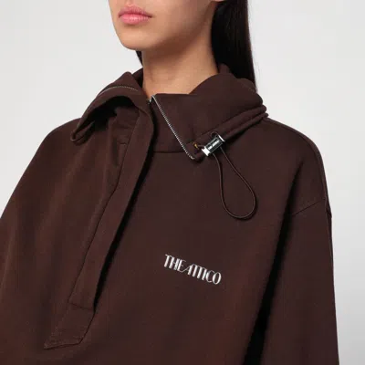 Attico Brown Cotton Sweatshirt With Logo