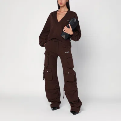 Attico Cargo Fern Pants In Brown