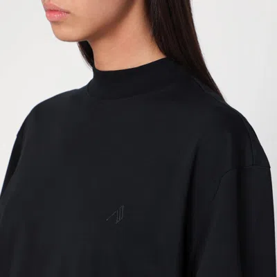 Attico T-shirt Black In Black