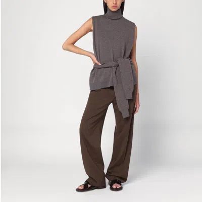Rohe Double-layer Taupe Mélange Sweater In Gray