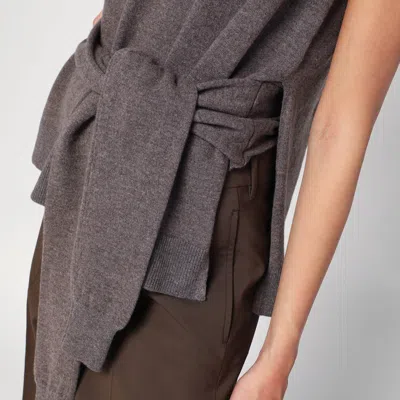 Rohe Double-layer Taupe Mélange Sweater In Gray
