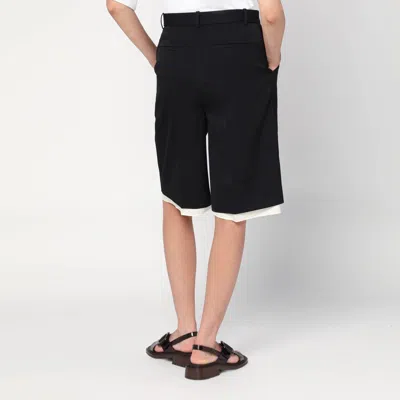 Rohe Black Double-layer Bermuda Shorts In Black