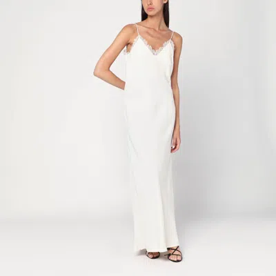 Rohe Cream-colored Slip Dress With Lace In White