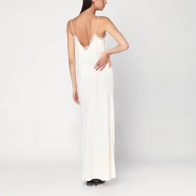 Rohe Cream-colored Slip Dress With Lace In White