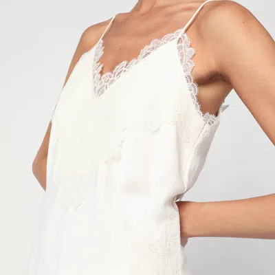Rohe Cream-colored Slip Dress With Lace In White