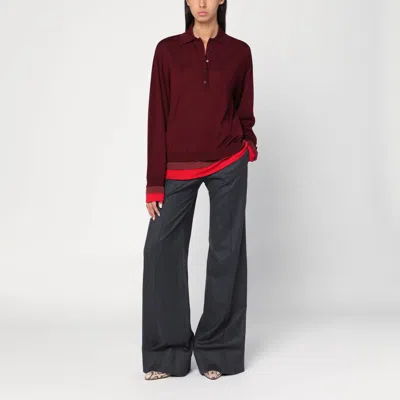 Stella Mccartney Wide Grey Wool Trousers