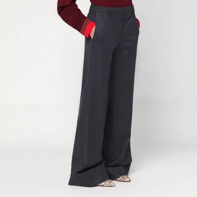 Stella Mccartney Wide Grey Wool Trousers