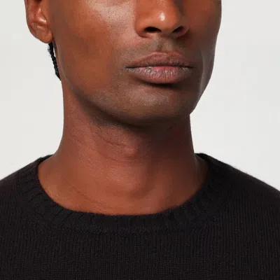 Drumohr Brushed Lambswool Sweater In Black
