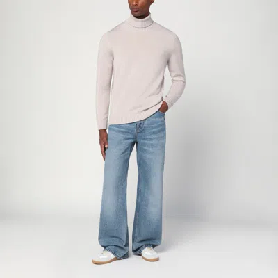 Drumohr Man Turtleneck Off White Size 44 Merino Wool In White