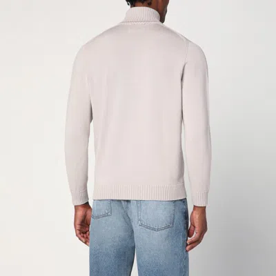 Drumohr Man Turtleneck Off White Size 44 Merino Wool In White