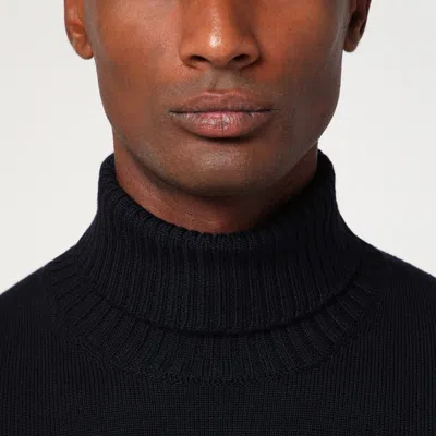 Drumohr Erino Wool Turtleneck Sweater In Black