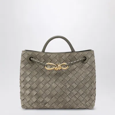 Bottega Veneta Andiamo Small Bag Cypress Colour In Suede