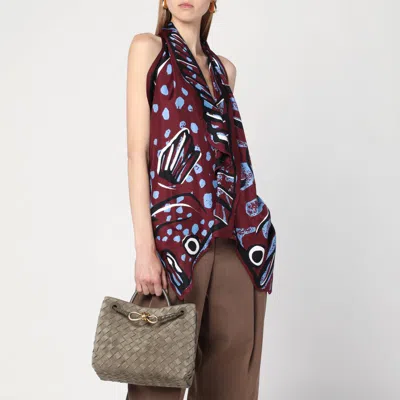Bottega Veneta Andiamo Small Bag Cypress Colour In Suede