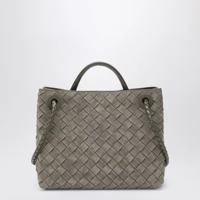 Bottega Veneta Andiamo Small Bag Cypress Colour In Suede