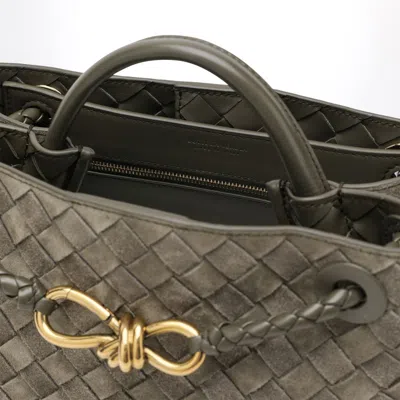Bottega Veneta Andiamo Small Bag Cypress Colour In Suede