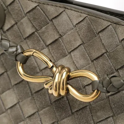 Bottega Veneta Andiamo Small Bag Cypress Colour In Suede