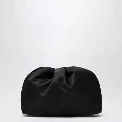 Burberry Reversible Pouch In Black Nylon With Check Pattern Women