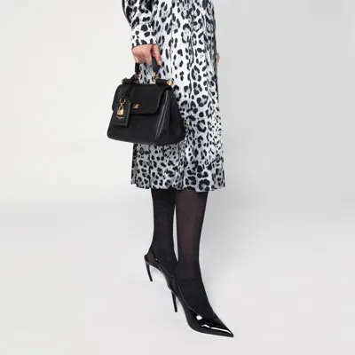 Dolce & Gabbana My Sicily Leather Shoulder Bag In Black