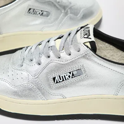 Autry Sneaker Medalist In Silver Leather