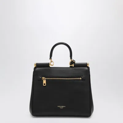 Dolce & Gabbana My Sicily Leather Shoulder Bag In Black