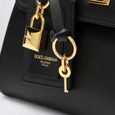 Dolce & Gabbana My Sicily Leather Shoulder Bag In Black