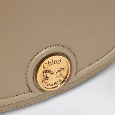 Chloé Saddle Horse Medal Bag In Hammered Pink Leather