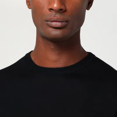 Drumohr Black Wool Crew Neck Sweater