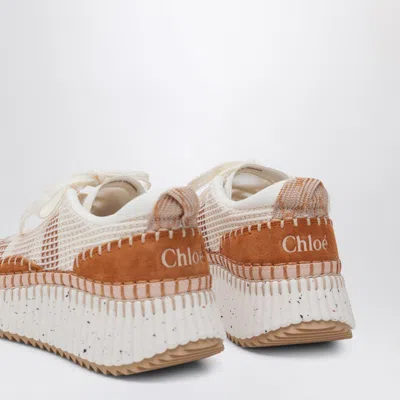 Chloé Natural Nama Trainer In Recycled Nylon Women