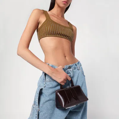 Attico Mini Friday Crinkled Leather Bag